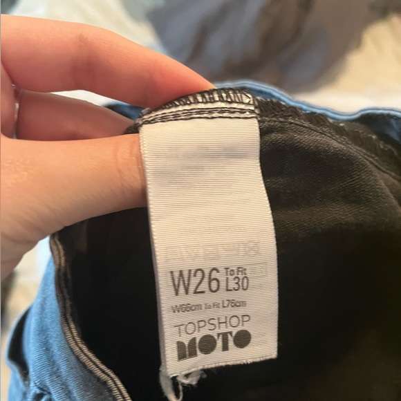 ! 2 for 20 ! TOPSHOP WASHED GRAY SKINNY HIGH WAISTED RIPPED JEANS JONI - Picture 6 of 9